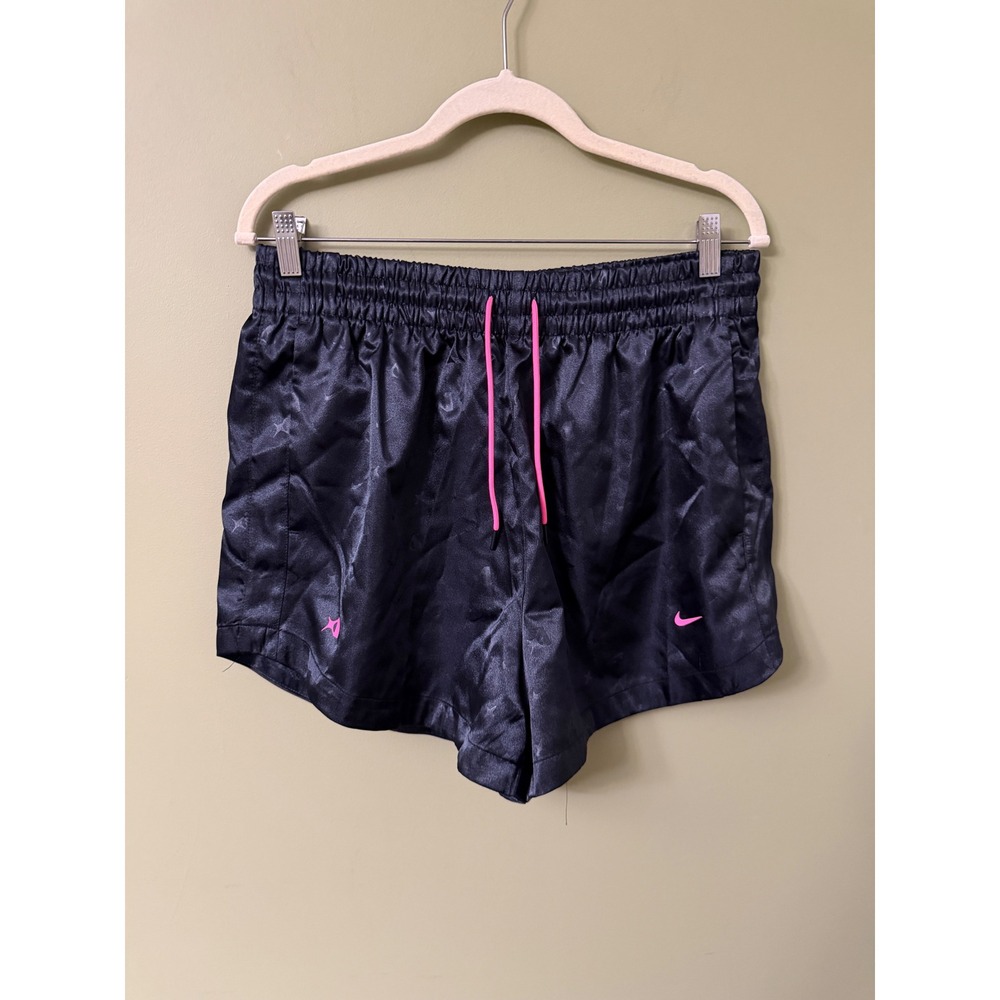Nike Women Aja Wilson Jacquard Shorts Pink Drawstring Large